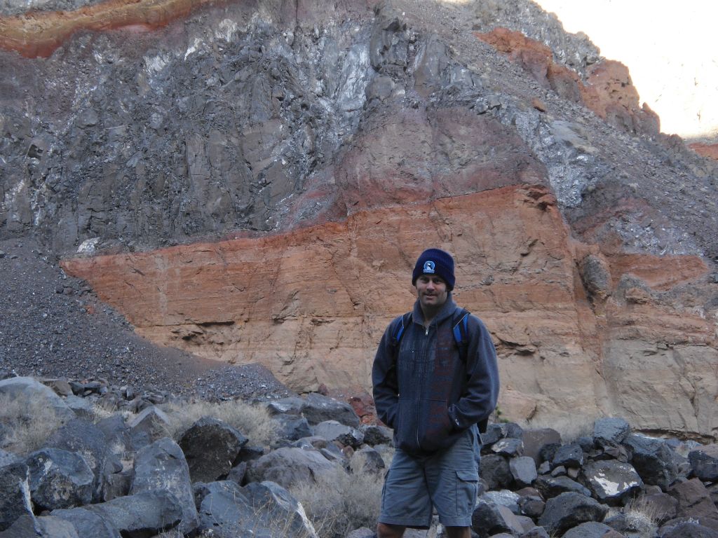 As you can see with my big smile here, I somehow was able to make it safely into Middle Rainbow Canyon, likely one of the first mere hikers to ever do so: