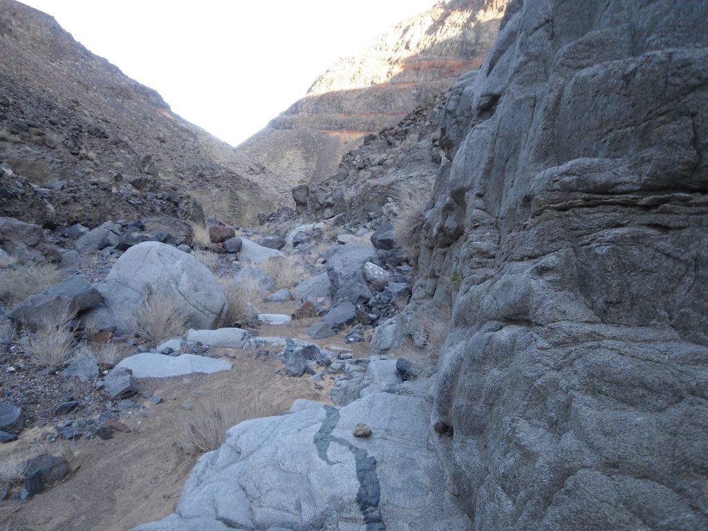 Notice that the wash finally cleared of the endless pile of fallen boulders: