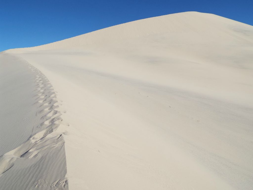 The climbing was so tough along these steep areas and progress was extremely slow because we kept sinking into the sand with each step: