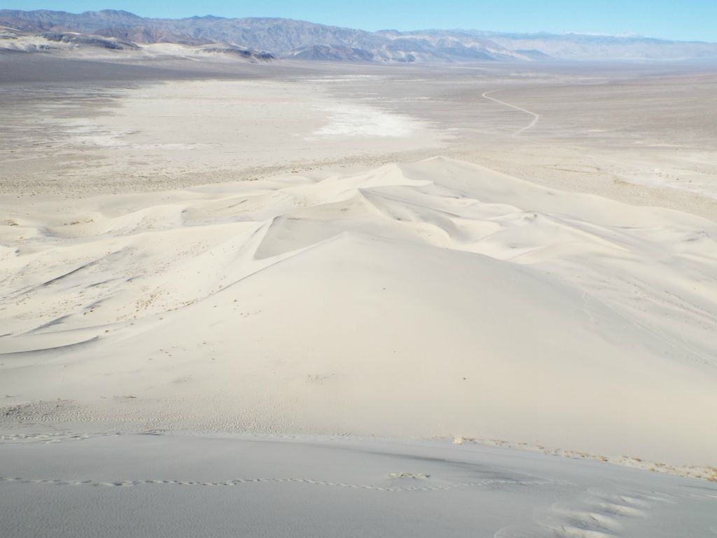 A nice view of Eureka Dry Lake from the summit:
