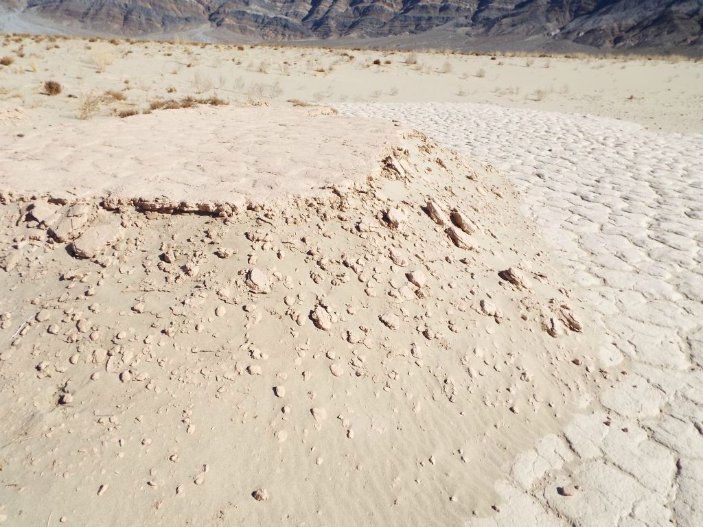 We came across an area of dried mud in two color shades: