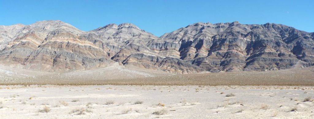 Panoramic showing the cliffs of the Last Chance Mountain Range: