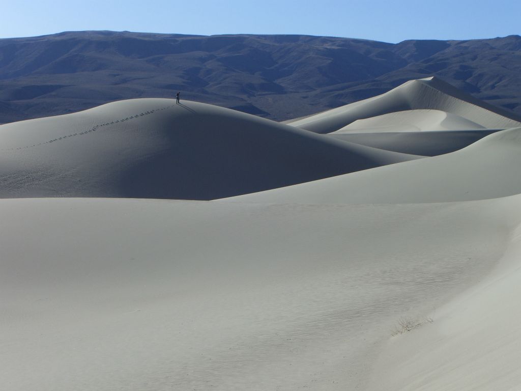 Once we arrived at the Panamint Dunes, we split up into two groups and headed for the peaks: