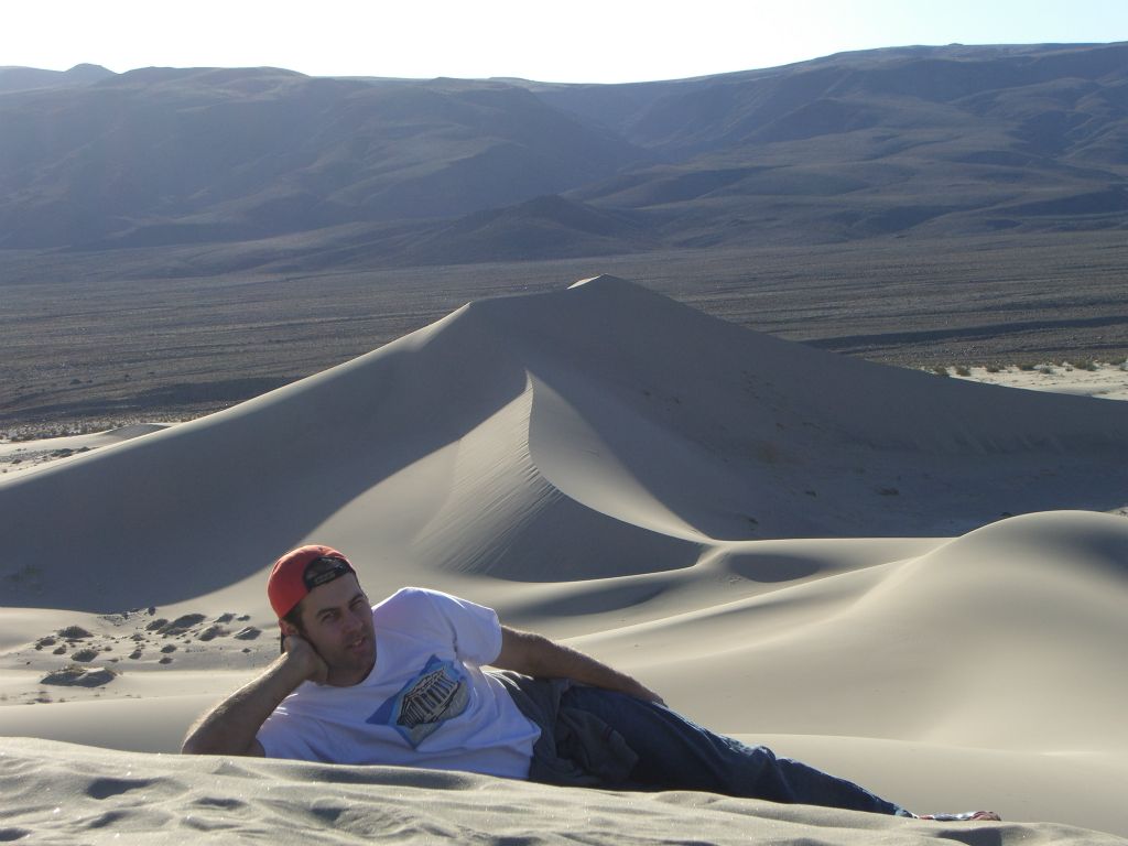 Steve relaxing on the sand after conquering another set of Death Valley dunes: