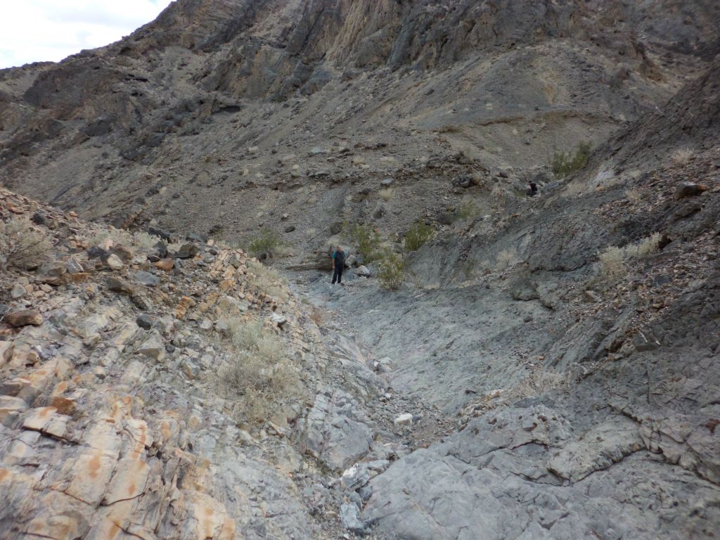 Looking back at John coming out of the gorge: