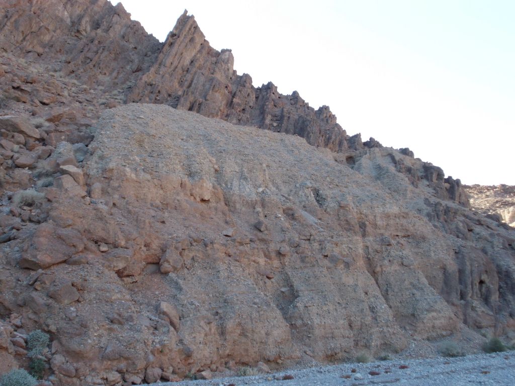 Notice the sharp and interesting ridges up on the hillside:
