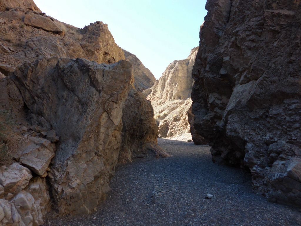 The distance between the canyon walls continued to shrink:
