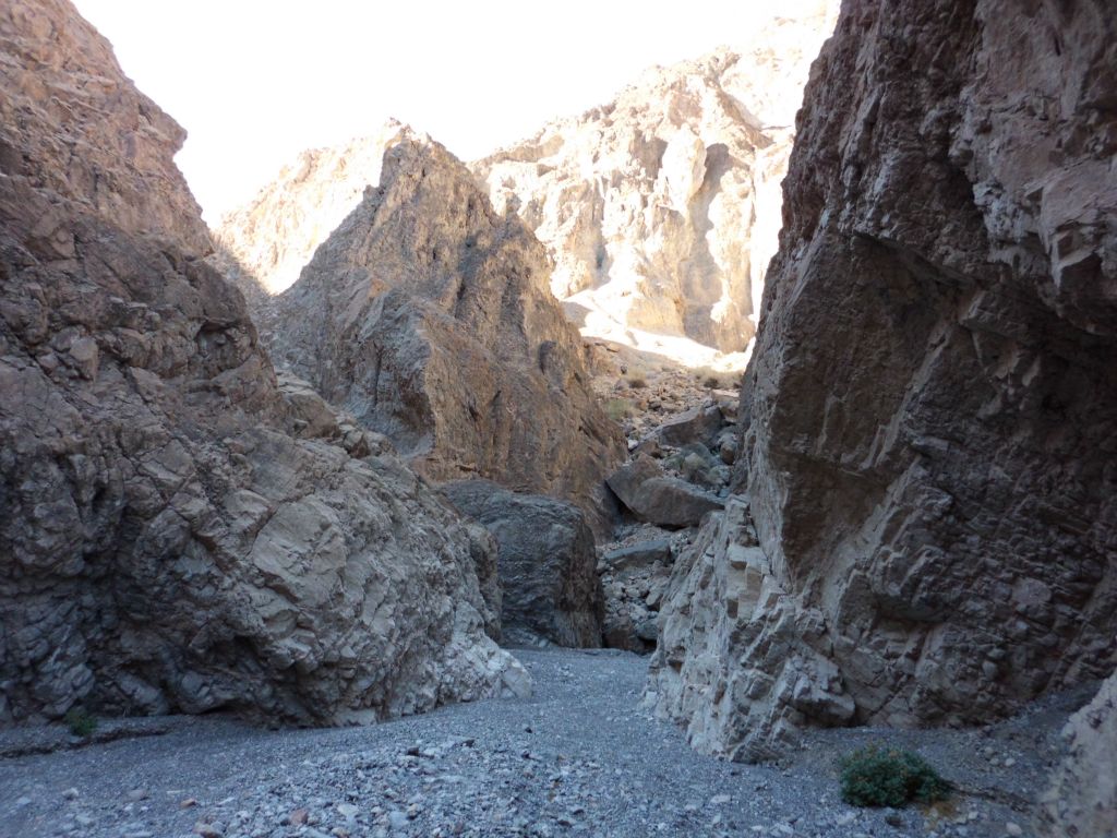 Notice the massive rockslide which is coming down the gully to the right: