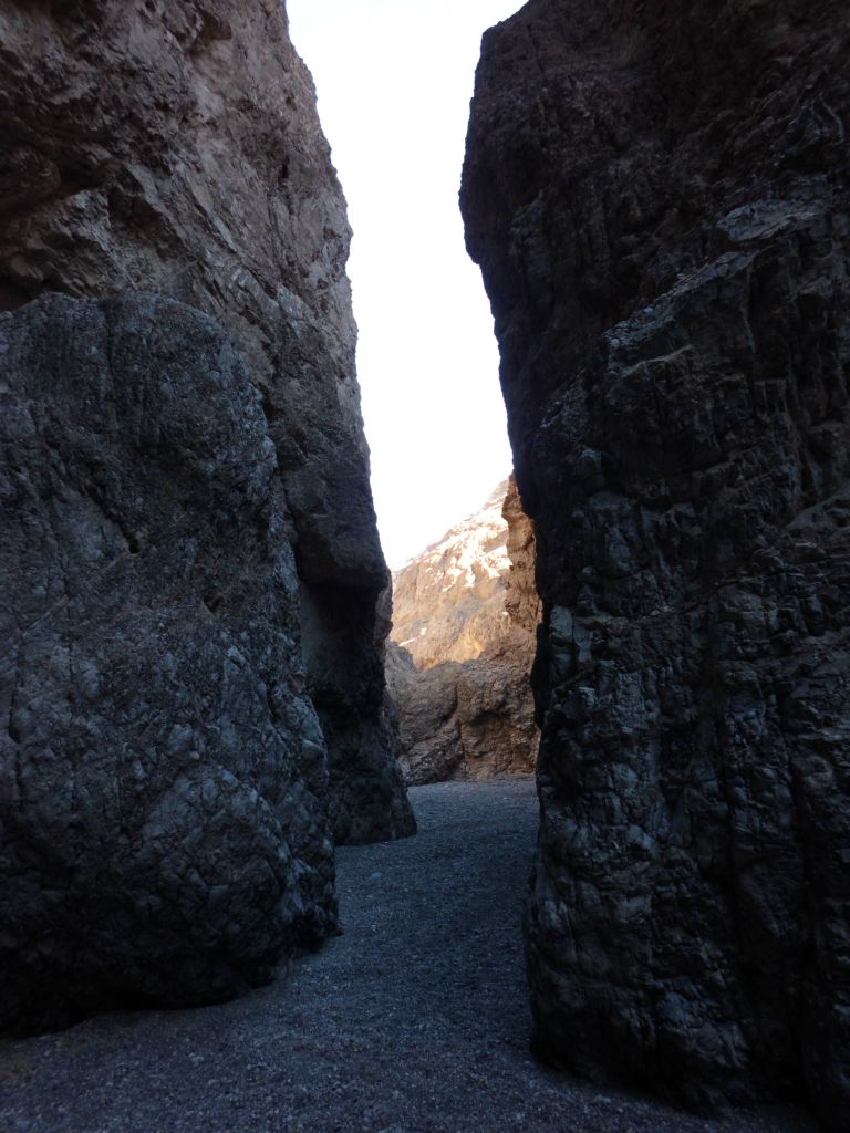 Walking out of the impressive narrows of Cottonball Marsh Canyon: