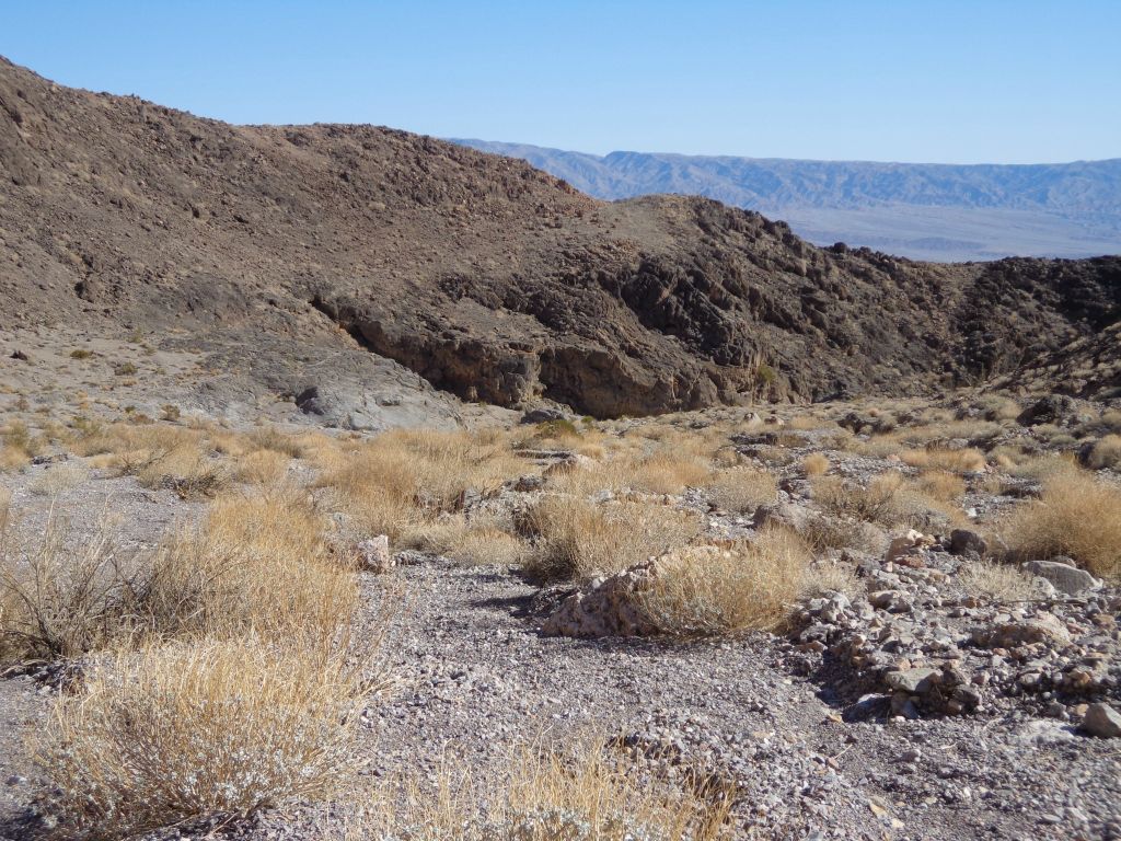 Here we are looking back at the bypass into this side of the canyon: