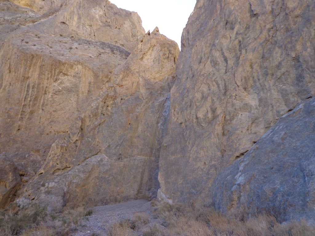 With that, we began circling around the dry fall to the right searching for a bypass.  Would we be forbidden from seeing any more of this very special canyon?: