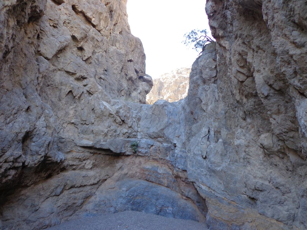 This dry fall wasn't that big but it was too high to climb: