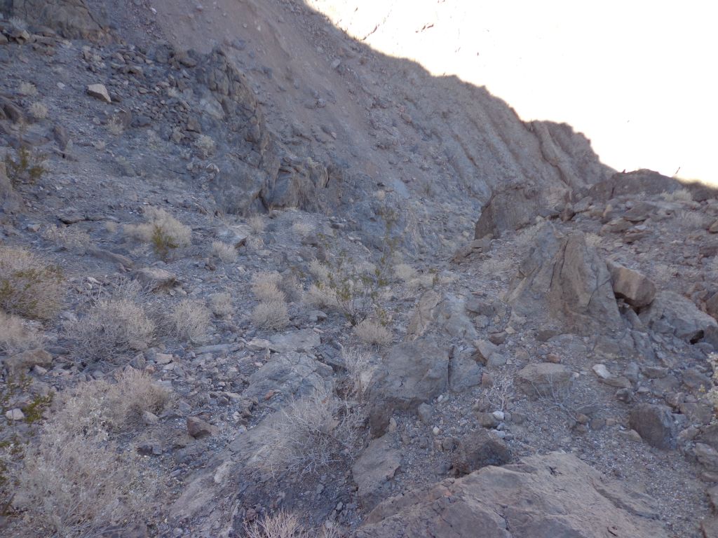 Once on the ridge we needed to find our way back down to the gully on the other side: