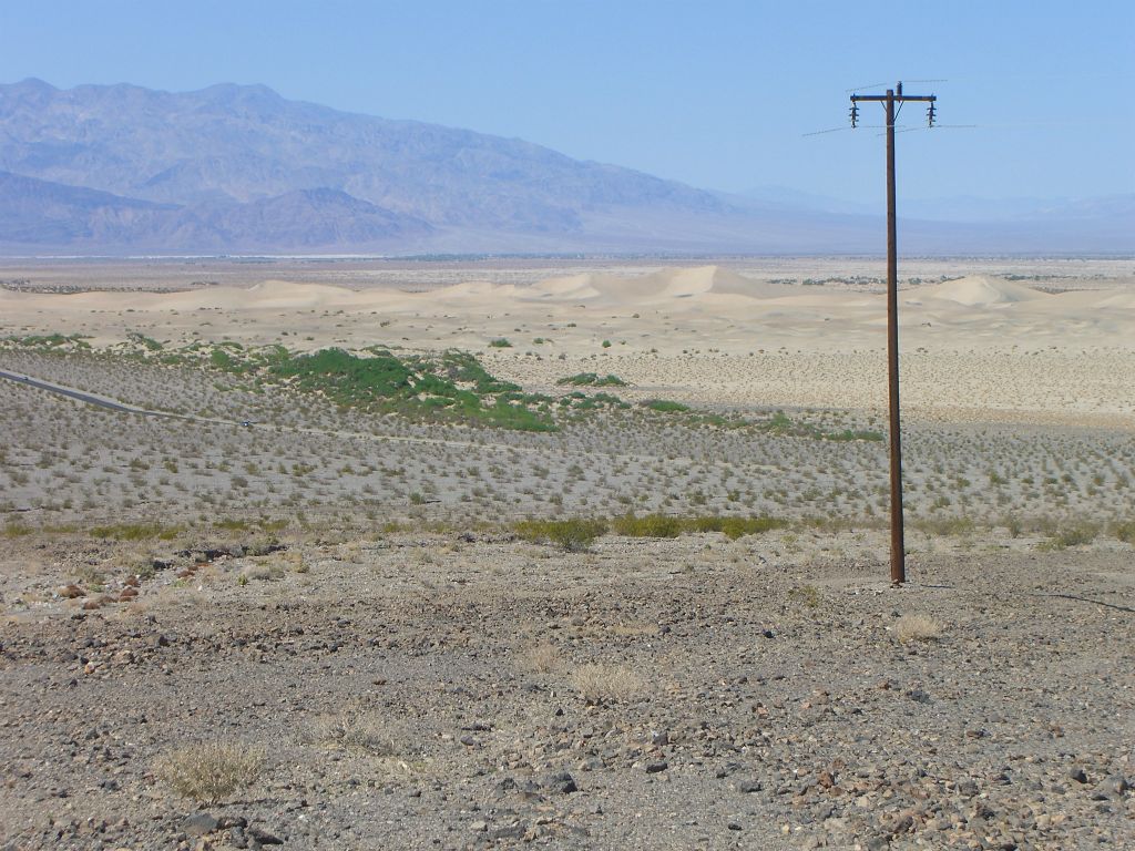 This lone utility pole is the first spot you aim for when hiking up from the road: