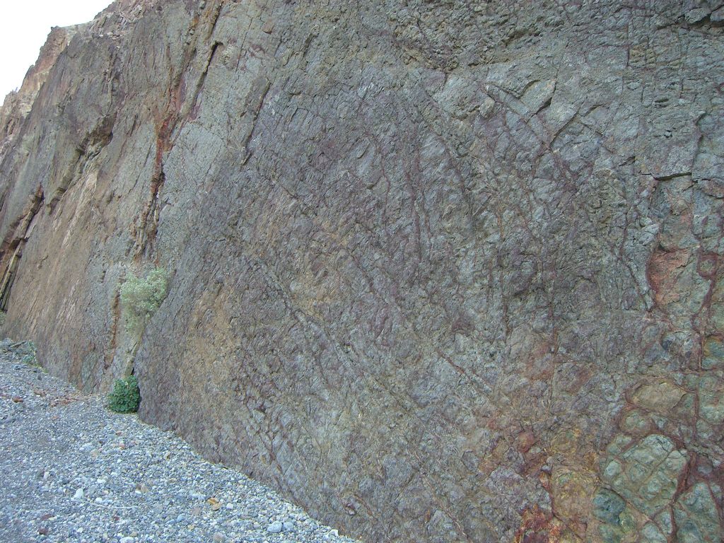 Notice that the canyon walls transitioned to more solid slabs of rock: