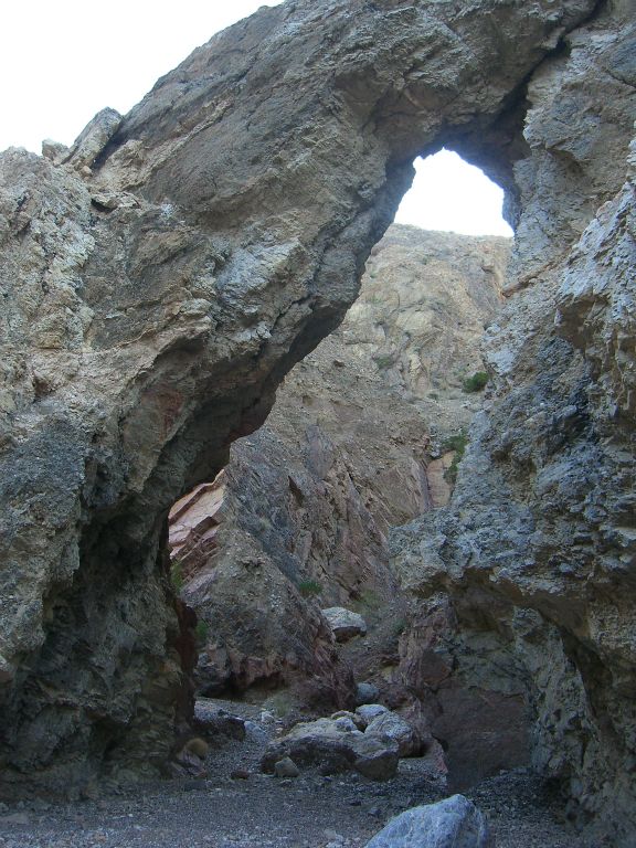 I found that it was best to duck down a little bit and look through Little Bridge up toward the sky: