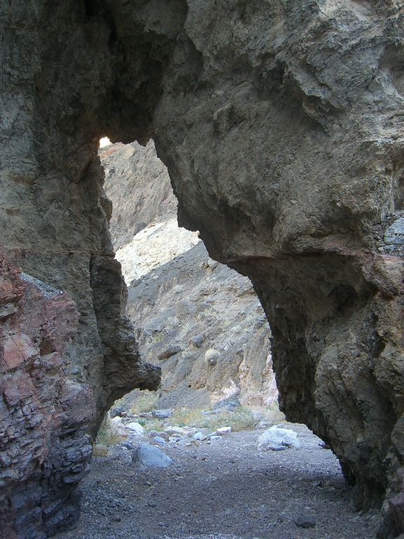 Looking back through Little Bridge after passing through it: