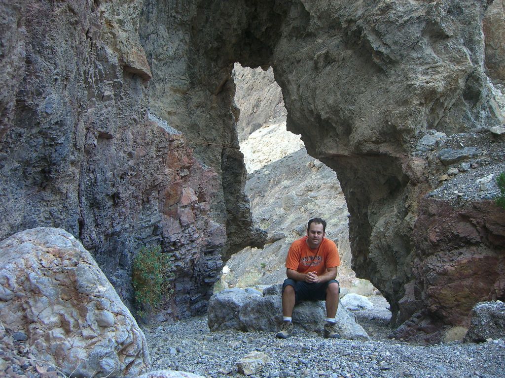Steve resting at Little Bridge after a successful hike that was well worth the effort.  I would have gone farther up the canyon if the weather hadn't been so hot: