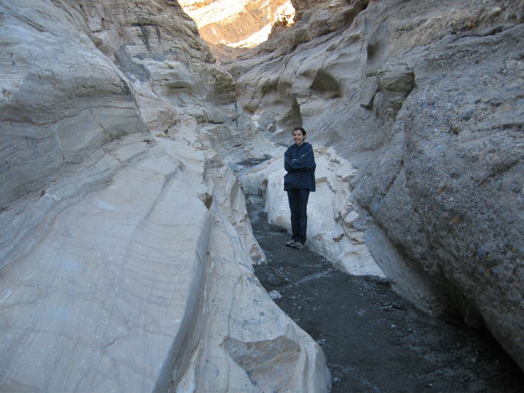 Annie standing in the early part of the 1st Narrows, at the same place as the picture taken above: