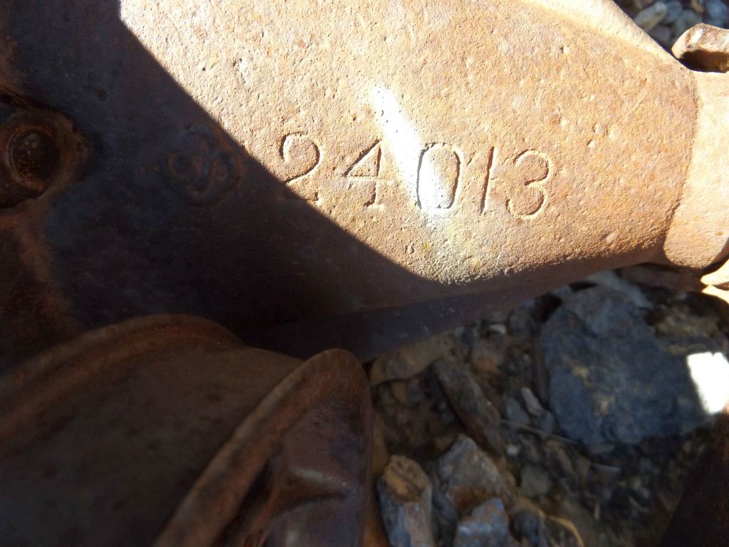 More stamped numbers that possibly identify the chassis number, although I'm not totally sure: