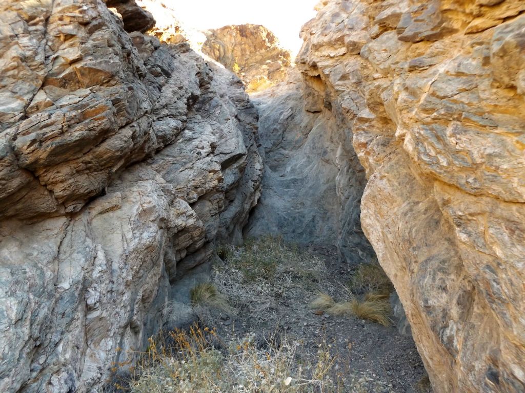 The canyon walls were fully enclosed with solid rock for a short stretch: