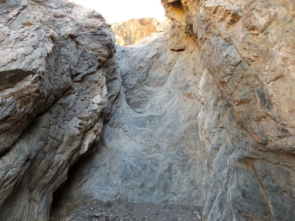 This dry fall had to be climbed.  Fortunately, there is a flat part about halfway up which helped: