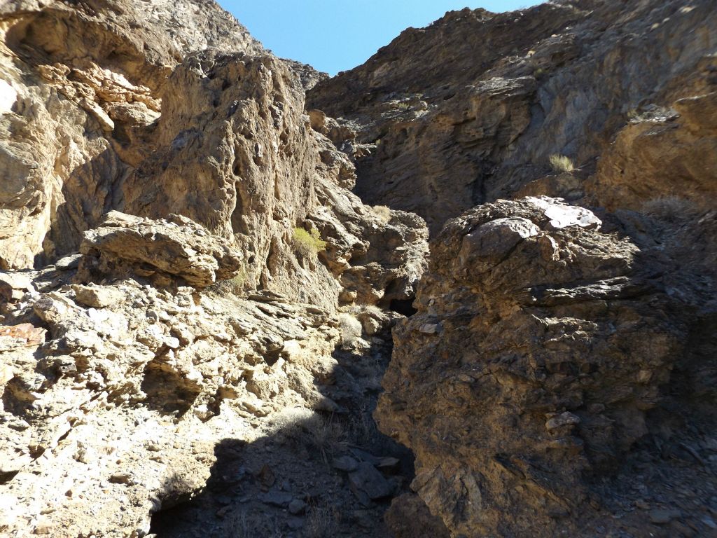 Backtracking and circling around to the right side to see if there was a way through: