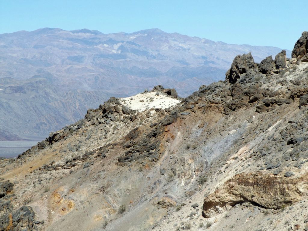 On the hike back, I spotted this white patch of soil along one of the ridges: