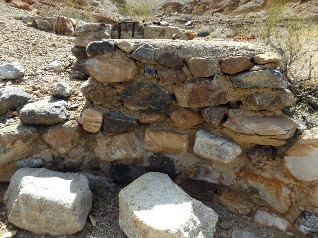This is the highest section of the rock wall, which may have had something to do with supporting the machinery: