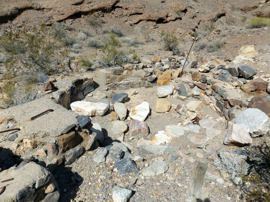 Full view of the arrastre as seen from above near the mill site: