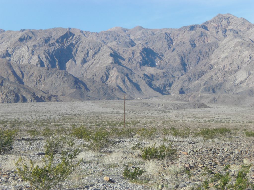 Heading towards a telephone pole in the distance: