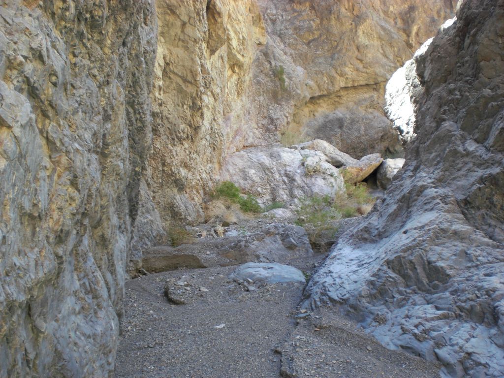 Climbing some small steps as the terrain briefly got steeper: