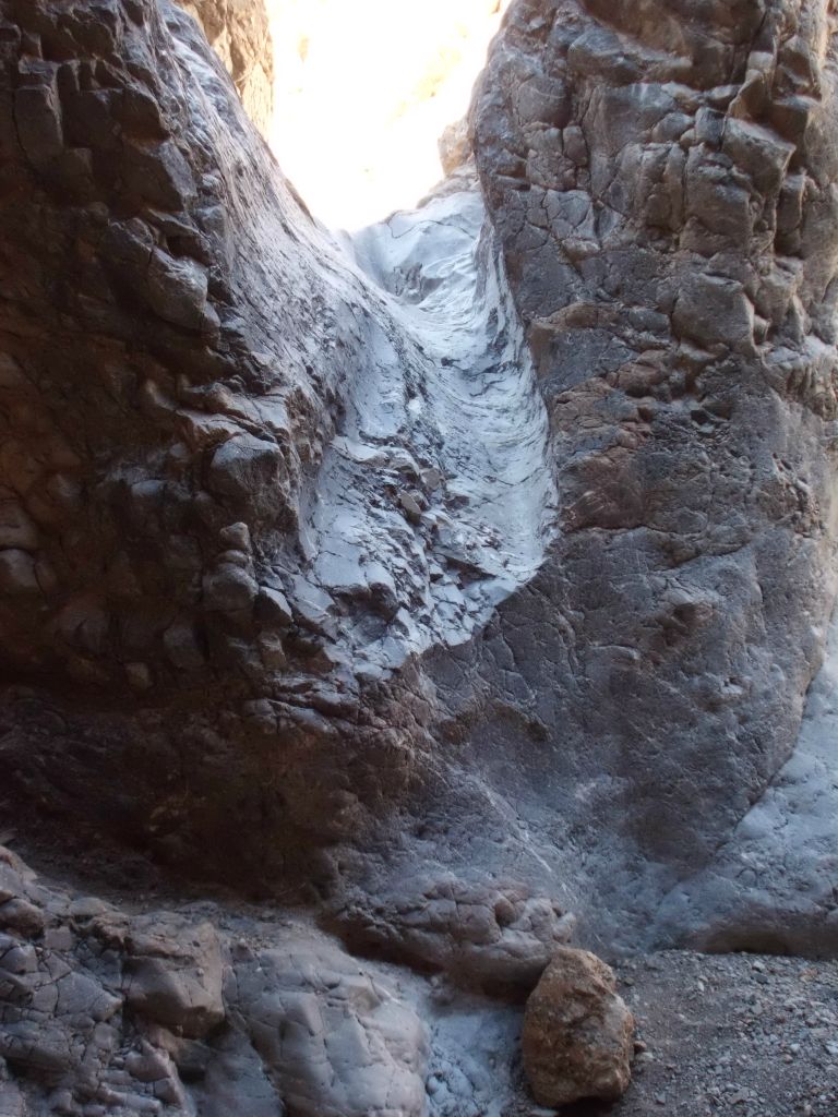 A closer look at the grotto dry fall which shows the tricky spot at the bottom: