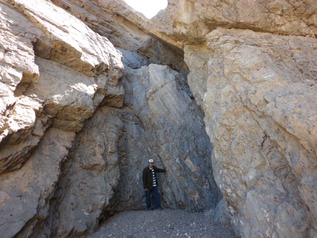 Steve getting a picture in front of the 1st major dry fall: