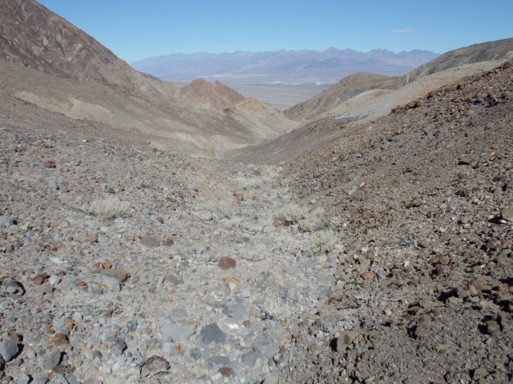 Looking back down the bypass from near the top of the rim: