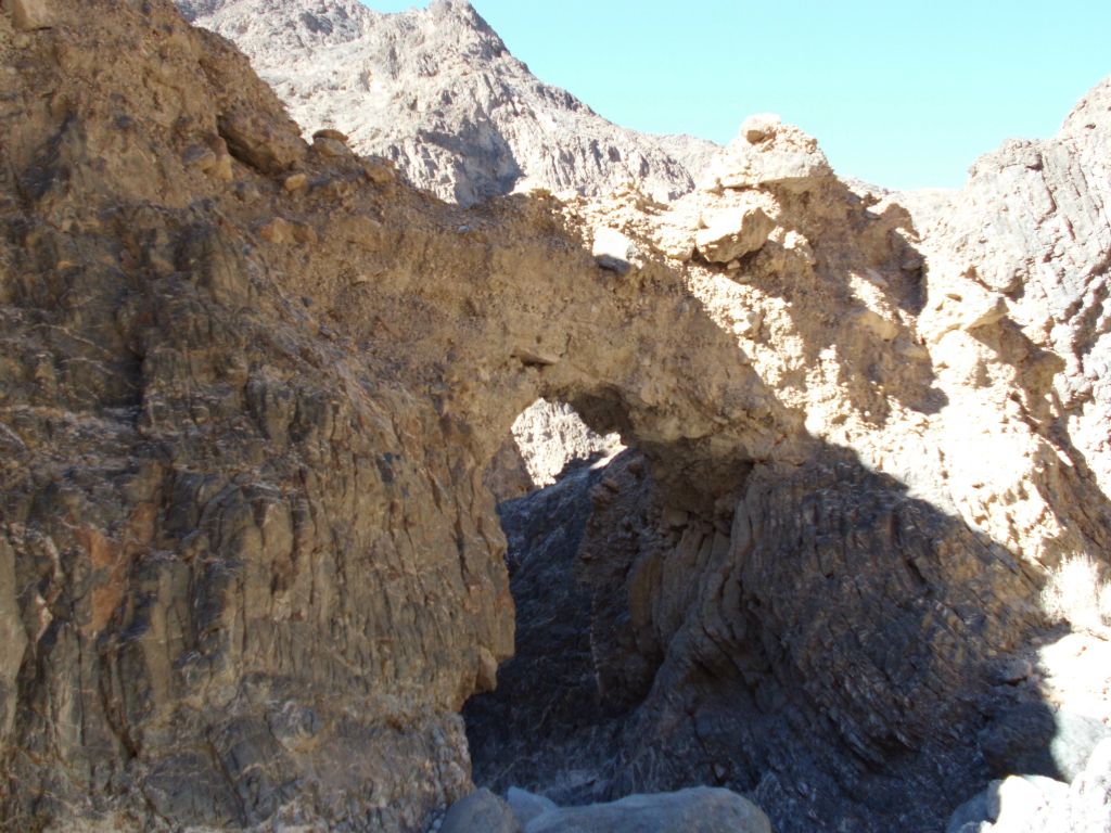 By my count, this is the 7th major natural bridge discovered in Death Valley.  The others are Natural, Corkscrew, Little, Hidden, Tunnel, and Crescent: