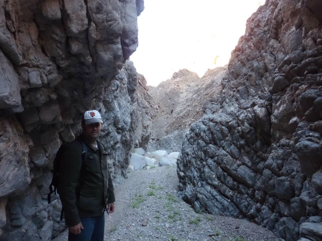 There weren't many good handholds, but we all made it down: