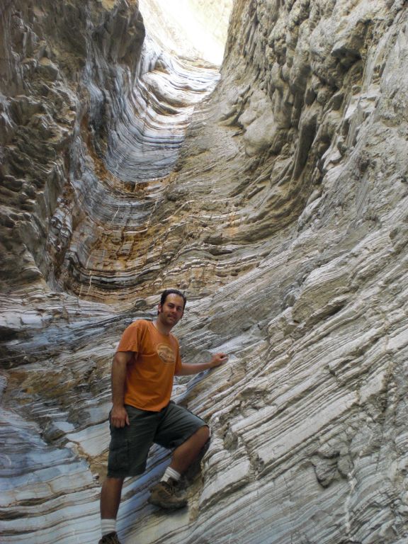 Steve at the end of the passable portion of the 3rd Narrows: