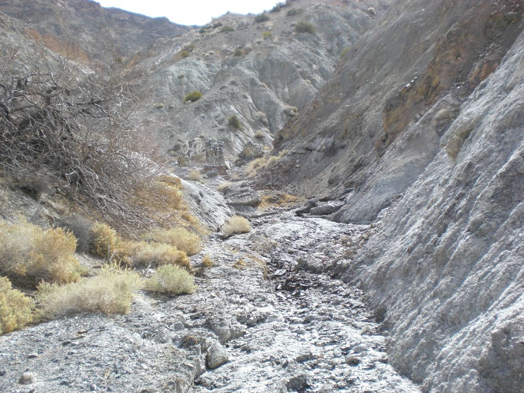 I actually circled around the hillside in both directions looking for a decent route to the source of Twin Springs.  But after checking out around five of these routes, they all were too treacherous and steep:
