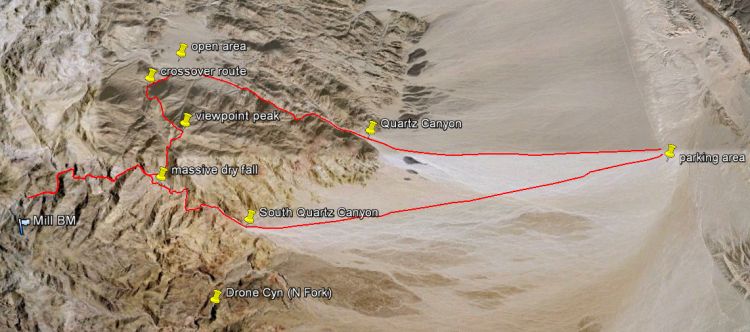 Quartz Canyon GE map