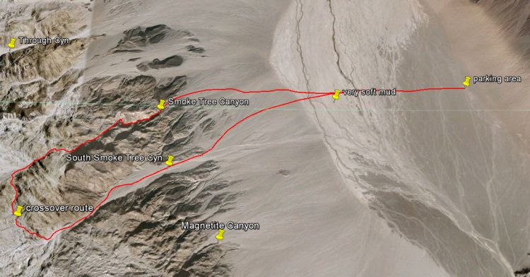 Smoke Tree Canyon GE map