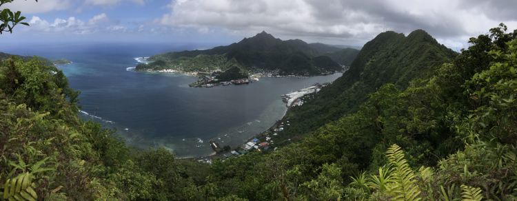 Pago Pago harbor view from the Mt Alava Adventure Trail