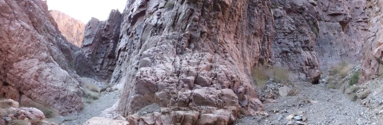 Moonlight Canyon narrows panoramic