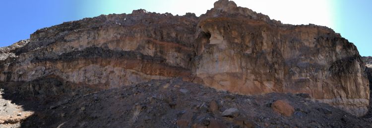 Color bands and rock layers panoramic